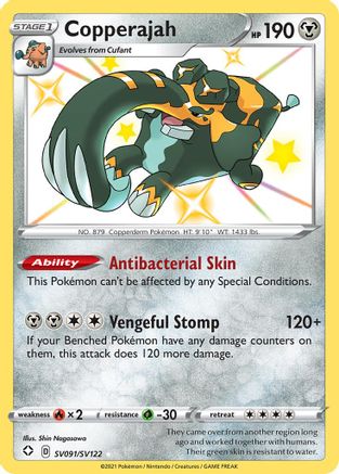 Copperajah (SV091)/122 Shiny Holo Rare Holofoil