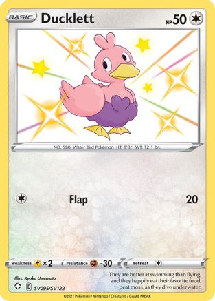 Ducklett (SV095)/122 Shiny Holo Rare Holofoil