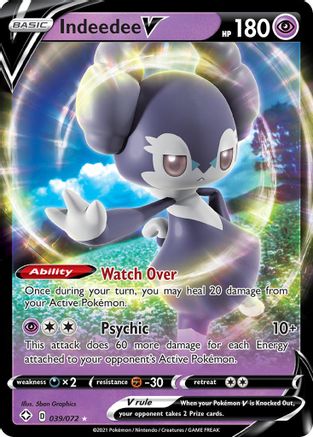 Indeedee V (39)/72 Ultra Rare Holofoil