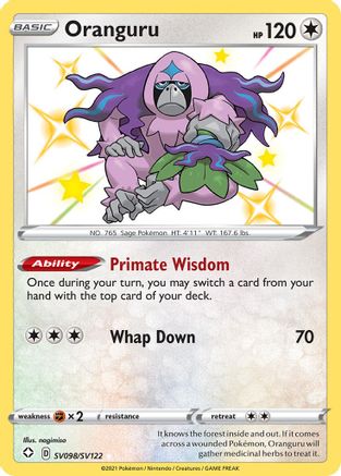 Oranguru (SV098)/122 Shiny Holo Rare Holofoil