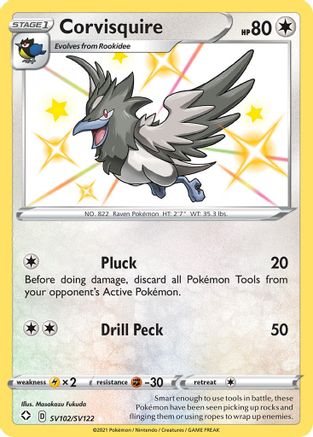 Corvisquire (SV102)/122 Shiny Holo Rare Holofoil