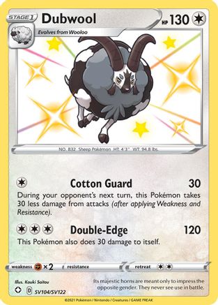 Dubwool (SV104)/122 Shiny Holo Rare Holofoil