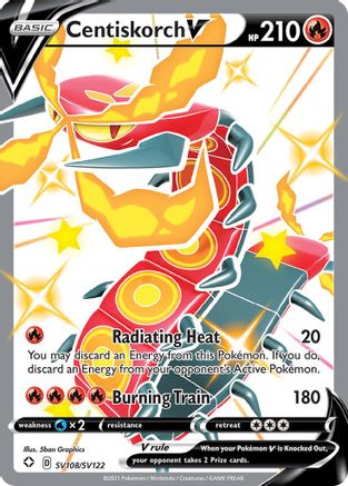 Centiskorch V (SV108)/122 Shiny Holo Rare Holofoil