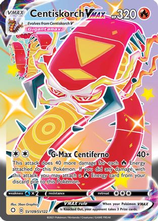 Centiskorch VMAX (SV109)/122 Shiny Holo Rare Holofoil