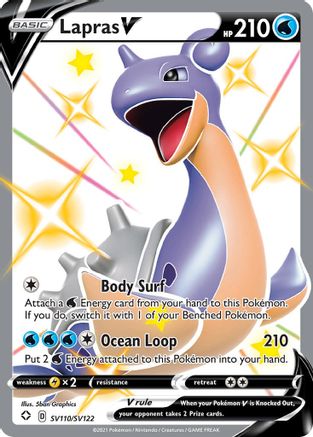 Lapras V (SV110)/122 Shiny Holo Rare Holofoil