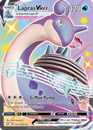 Lapras VMAX (SV111)/122 Shiny Holo Rare Holofoil