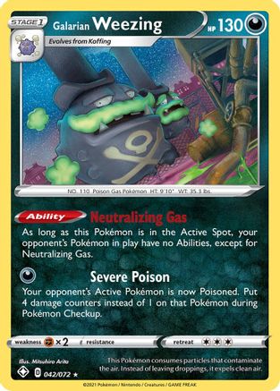 Galarian Weezing (42)/72 Holo Rare Reverse Holofoil