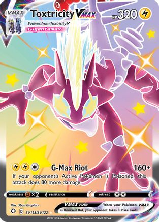 Toxtricity VMAX (SV113)/122 Shiny Holo Rare Holofoil