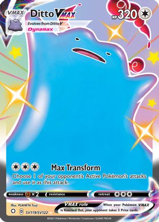 Ditto VMAX (SV119)/122 Shiny Holo Rare Holofoil