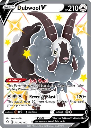 Dubwool V (SV120)/122 Shiny Holo Rare Holofoil