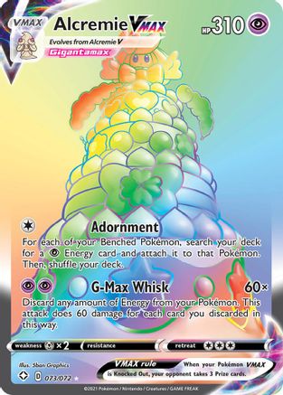 Alcremie VMAX (Secret) (73)/72 Secret Rare Holofoil