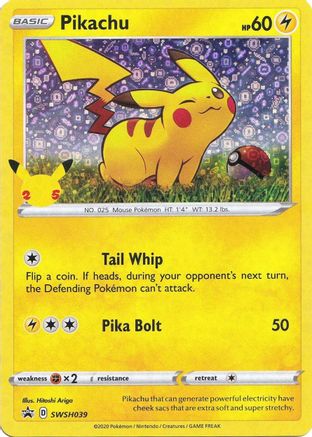 Pikachu - SWSH039 (General Mills) (SWSH039) Promo Holofoil
