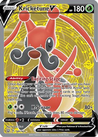Kricketune V (Full Art) (142)/163 Ultra Rare Holofoil