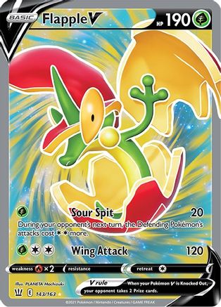 Flapple V (Full Art) (143)/163 Ultra Rare Holofoil