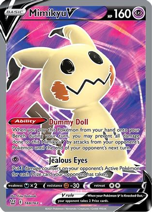 Mimikyu V (Full Art) (148)/163 Ultra Rare Holofoil