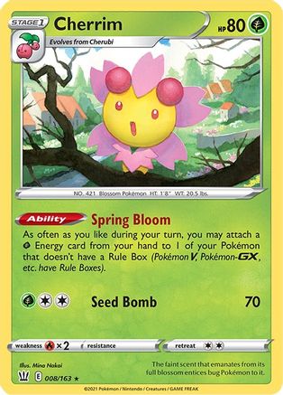 Cherrim (8)/163 Holo Rare Holofoil