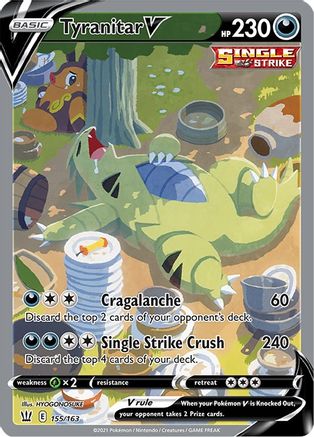 Tyranitar V (Alternate Full Art) (155)/163 Ultra Rare Holofoil