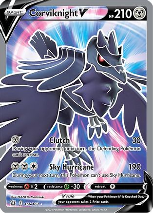 Corviknight V (Full Art) (156)/163 Ultra Rare Holofoil