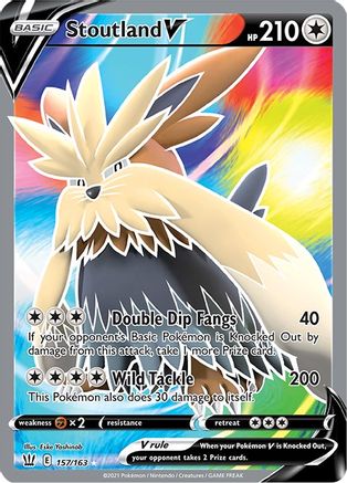 Stoutland V (Full Art) (157)/163 Ultra Rare Holofoil