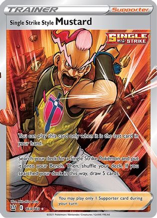 Single Strike Style Mustard (Full Art) (163)/163 Ultra Rare Holofoil