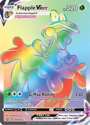Flapple VMAX (Secret) (164)/163 Secret Rare Holofoil