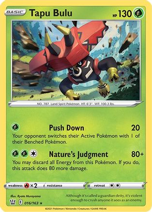 Tapu Bulu (16)/163 Holo Rare Holofoil