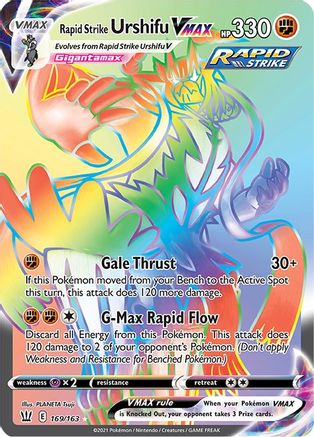 Rapid Strike Urshifu VMAX (Secret) (169)/163 Secret Rare Holofoil