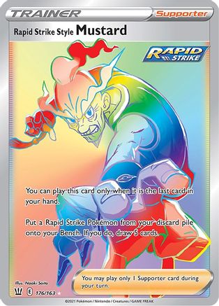 Rapid Strike Style Mustard (Secret) (176)/163 Secret Rare Holofoil