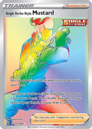 Single Strike Style Mustard (Secret) (177)/163 Secret Rare Holofoil