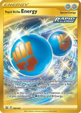Rapid Strike Energy (Secret) (182)/163 Secret Rare Holofoil