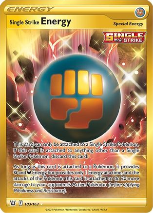 Single Strike Energy (Secret) (183)/163 Secret Rare Holofoil