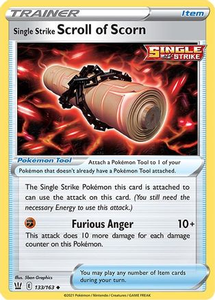Single Strike Scroll of Scorn (133)/163 Uncommon Reverse Holofoil