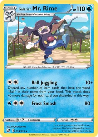 Galarian Mr. Rime (35)/163 Rare