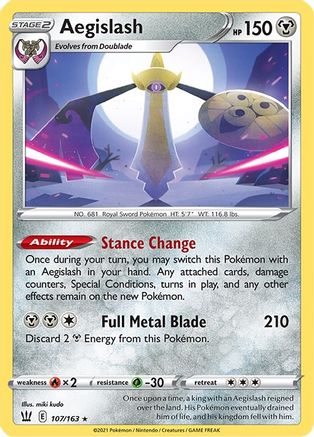 Aegislash (107) (107)/163 Holo Rare Reverse Holofoil