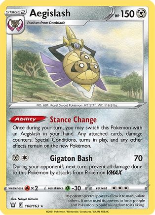 Aegislash (108) (108)/163 Rare Reverse Holofoil