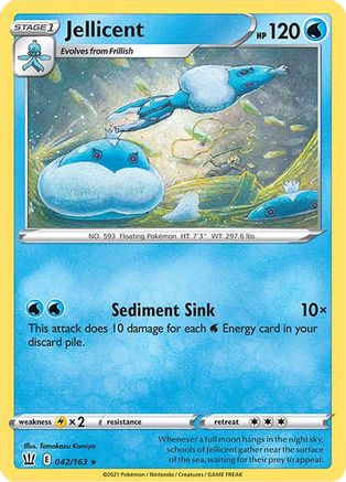 Jellicent (42)/163 Rare Reverse Holofoil