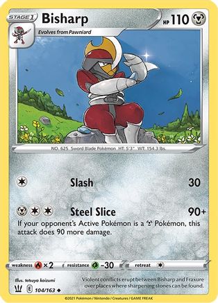 Bisharp (104)/163 Uncommon Reverse Holofoil