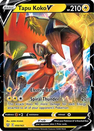 Tapu Koko V (50)/163 Ultra Rare Holofoil