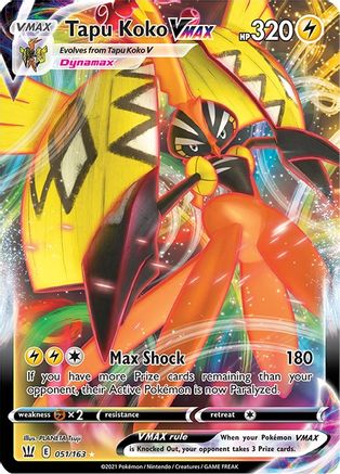 Tapu Koko VMAX (51)/163 Ultra Rare Holofoil