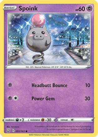 Spoink (55)/163 Common Reverse Holofoil