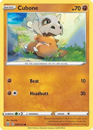 Cubone (69)/163 Common Reverse Holofoil