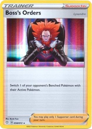 Boss's Orders - 058/072 (58) Holo Rare Holofoil