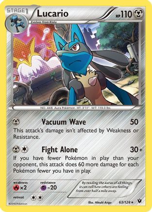 Lucario - 63/124 (Cosmos Holo) (63) Promo Holofoil