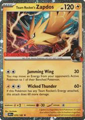 Team Rocket's Zapdos (Gamestop Exclusive) (70) Promo Holofoil