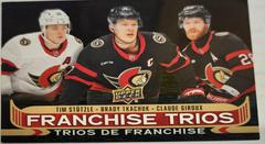 Tim Stutzle / Brady Tkachuk / Claude Giroux #FT-6 2024 Upper Deck Tim Hortons Franchise Trios (cabinet)