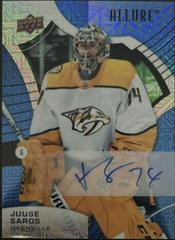 Juuse Saros #65 /35 Blue Line Auto Upper Deck Allure (cabinet-NM)