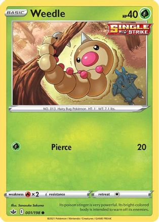 Weedle (1)/198 Common Reverse Holofoil