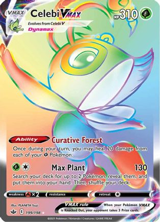 Celebi VMAX (Secret) (199)/198 Secret Rare Holofoil