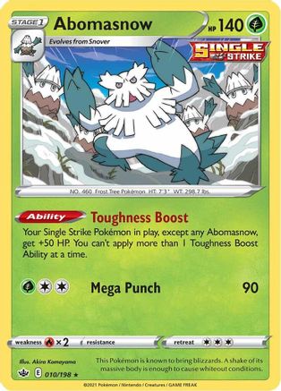 Abomasnow (10)/198 Rare Reverse Holofoil
