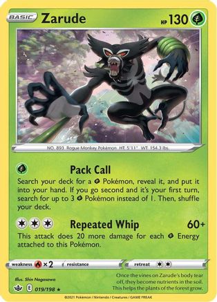 Zarude (19)/198 Holo Rare Holofoil